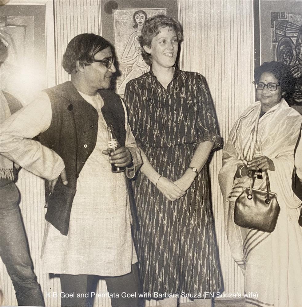 KB Goel and wife Premlata Goel with Barbara Souza